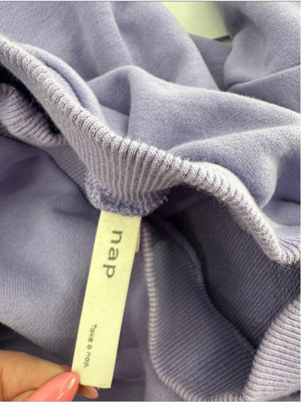 NAP Loungewear Oversized purple Pullover Sweatshirt Drawstring Hem Size XL - Picture 8 of 12